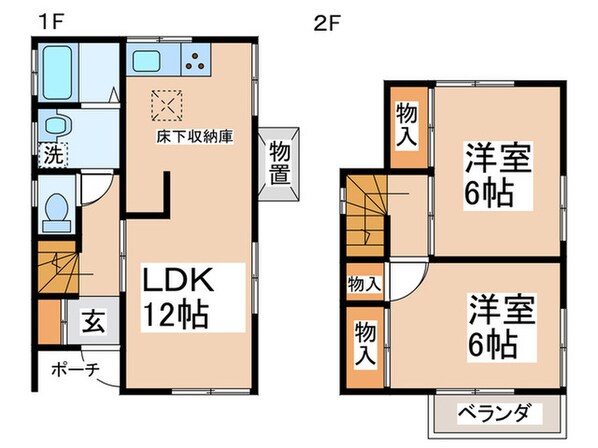 東村山市富士見町南東角戸建の物件間取画像